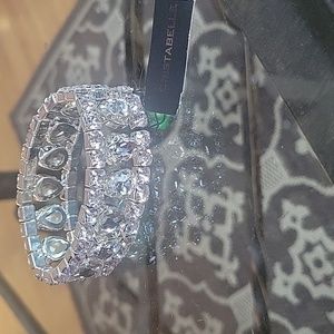 Cristabelle silver rhinestone stretchy bracelet  new from Nordstrom